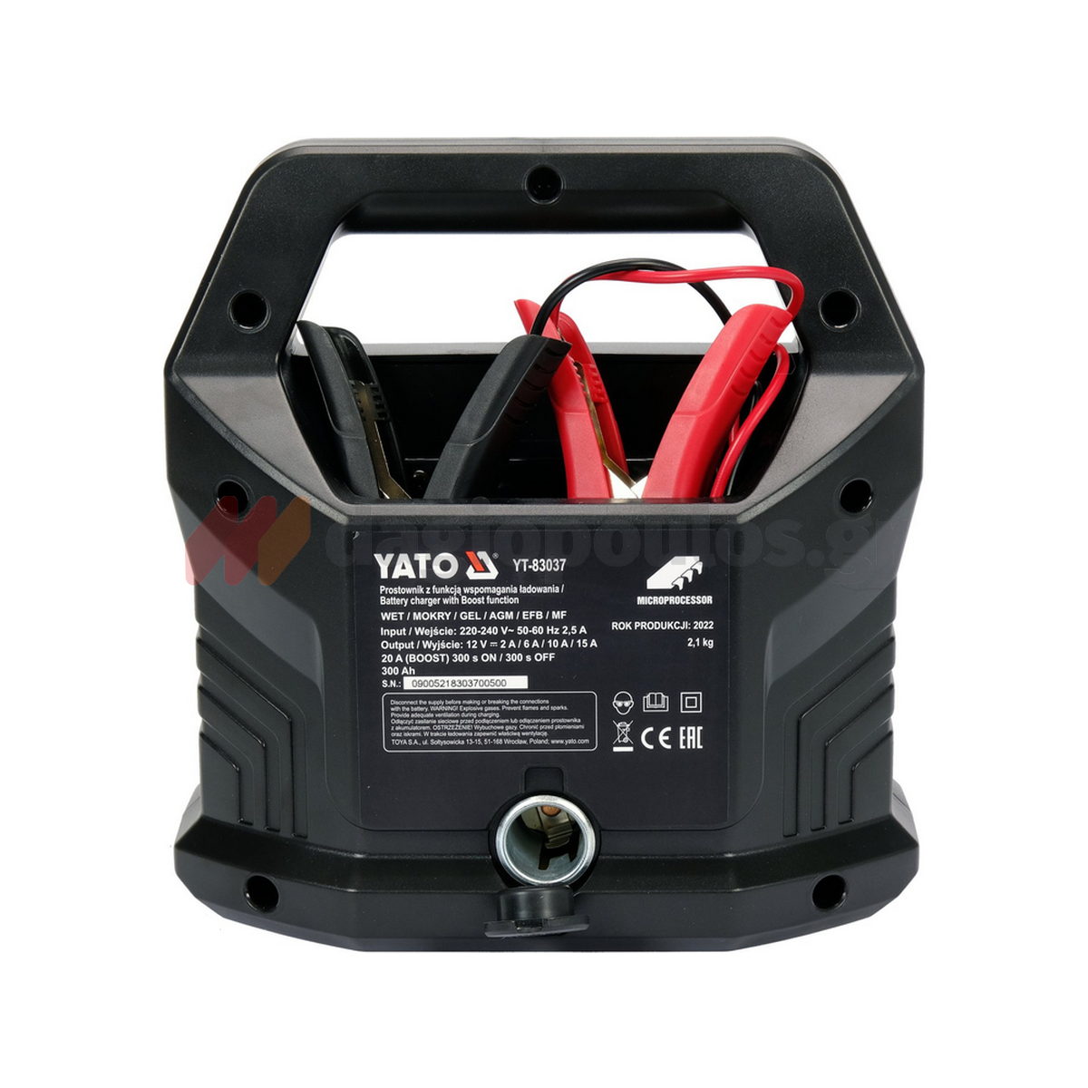 Yato YT-83037 Φορτιστής - Συντηρητής Μπαταρίας Αυτοκινήτου 12V 300Ah 15A