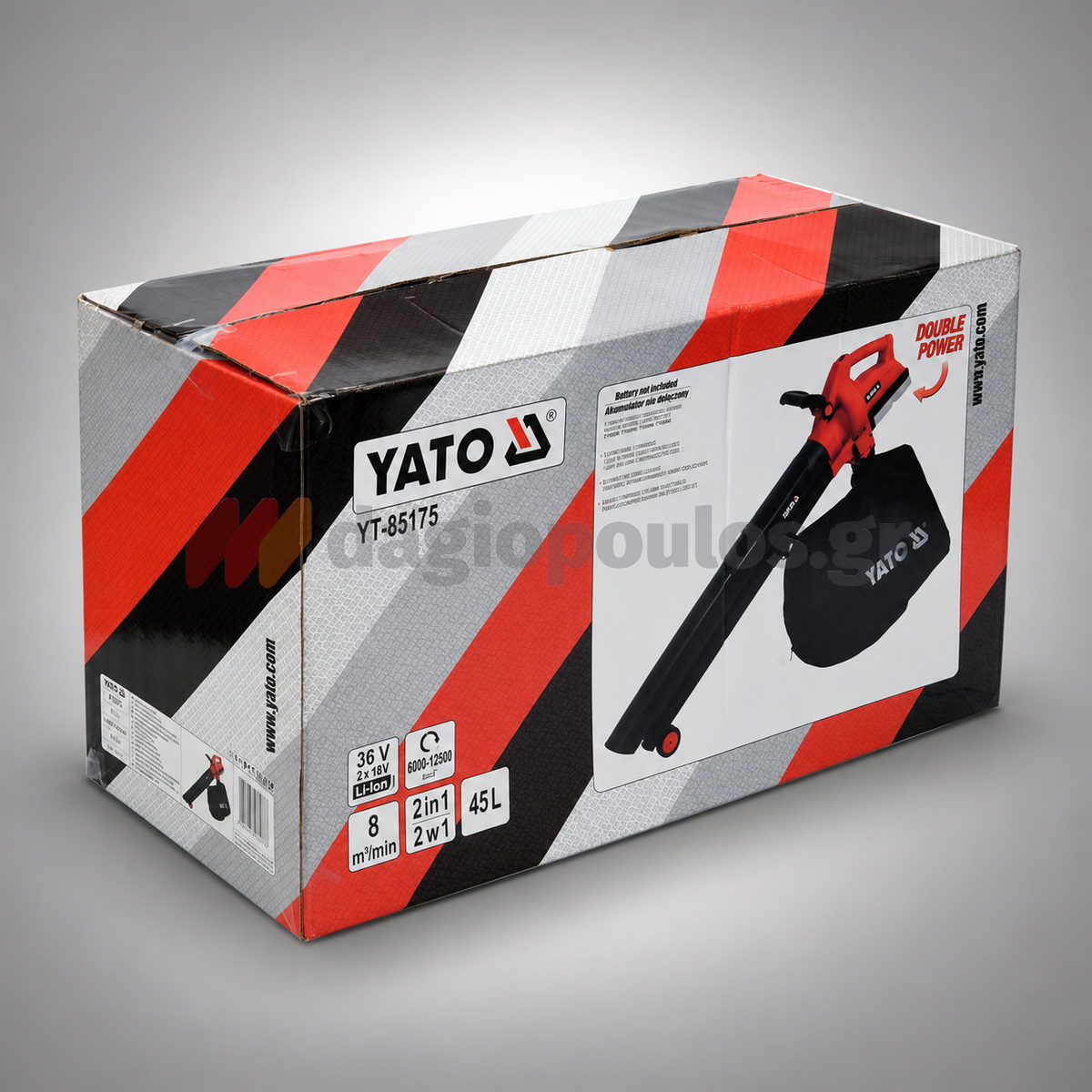 Yato YT-85175 Φυσητήρας Αναρροφητήρας Κήπου Μπαταρίας 36V (2x18V) Li-ion SOLO