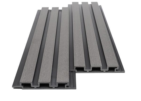 3D WPC Συνθετικό Panel 2ης Γενιάς Με Πηχάκια 8550 Light Grey 25mm x 176.5mm 2.9mtr