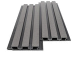 3D WPC Συνθετικό Panel 2ης Γενιάς Με Πηχάκια 8550 Light Grey 25mm x 176.5mm 2.9mtr