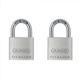 Abus 64Τi/20 Titalium Λουκέτα Ασφαλείας 20mm Σετ 2 Τεμ ΟΜΟΙΟ ΚΛΕΙΔΙ