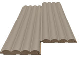 3D Wall Panel MDF Wave Standard 806090 Sand Grey Με Πηχάκια 2750mm x 119mm x 16mm