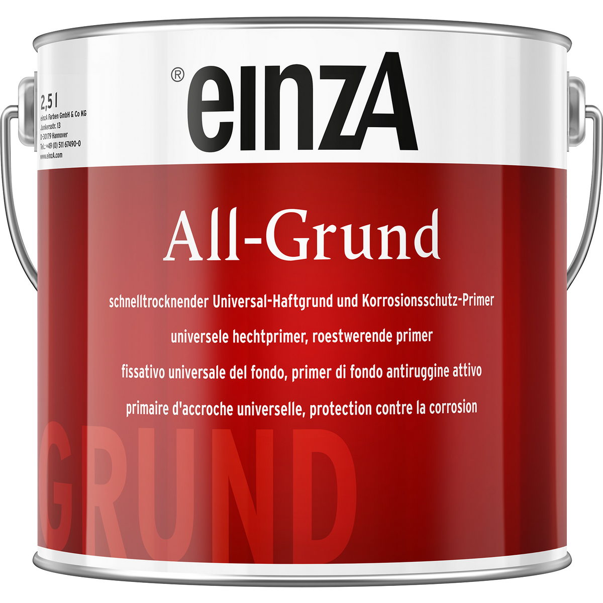 einzA All-Grund Αστάρι Πρόσφυσης Πολλαπλών Επιφανειών Διαλύτου ΛΕΥΚΟ