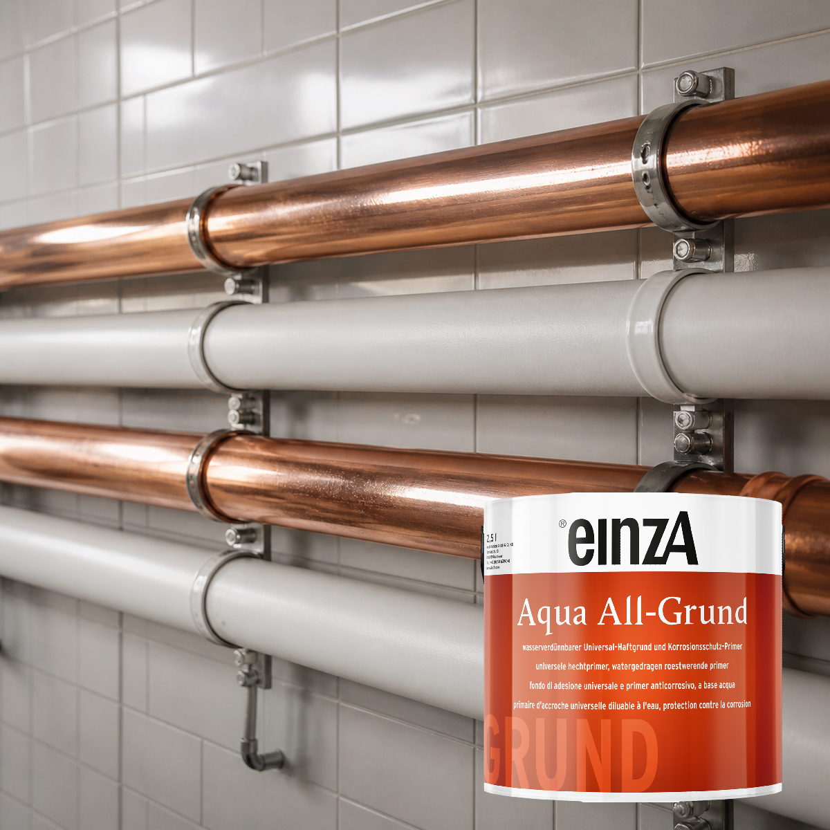 einzA Aqua All Grund Άοσμο Υπόστρωμα Αστάρι Πολλαπλών Επιφανειών Νερού ΛΕΥΚΟ