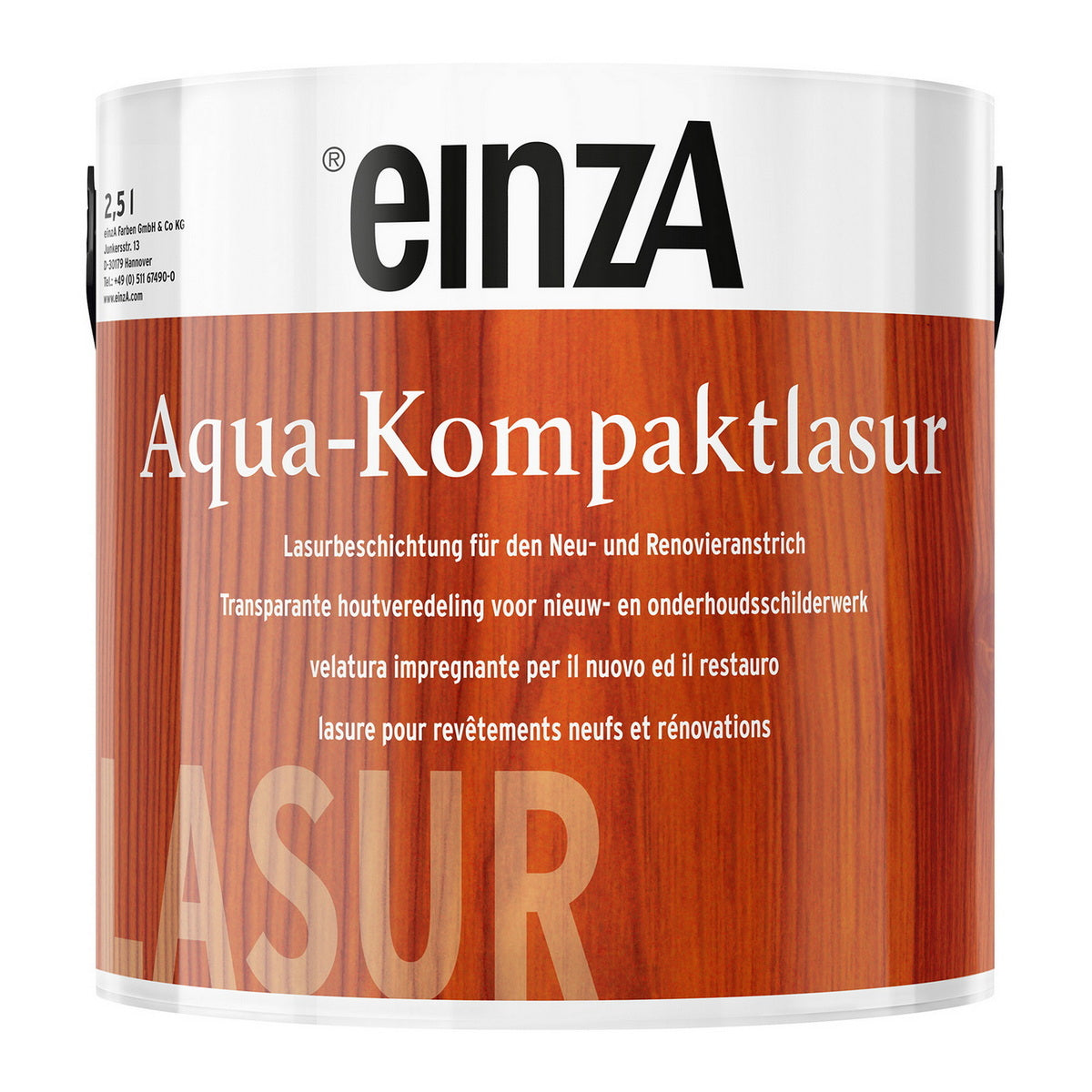 einzA Aqua-Kompaktlasur Βερνίκι Εμποτισμού Προστασίας Ξύλου Νερού ΠΑΛΙΣΑΝΔΡΟΣ (PALISANDER)