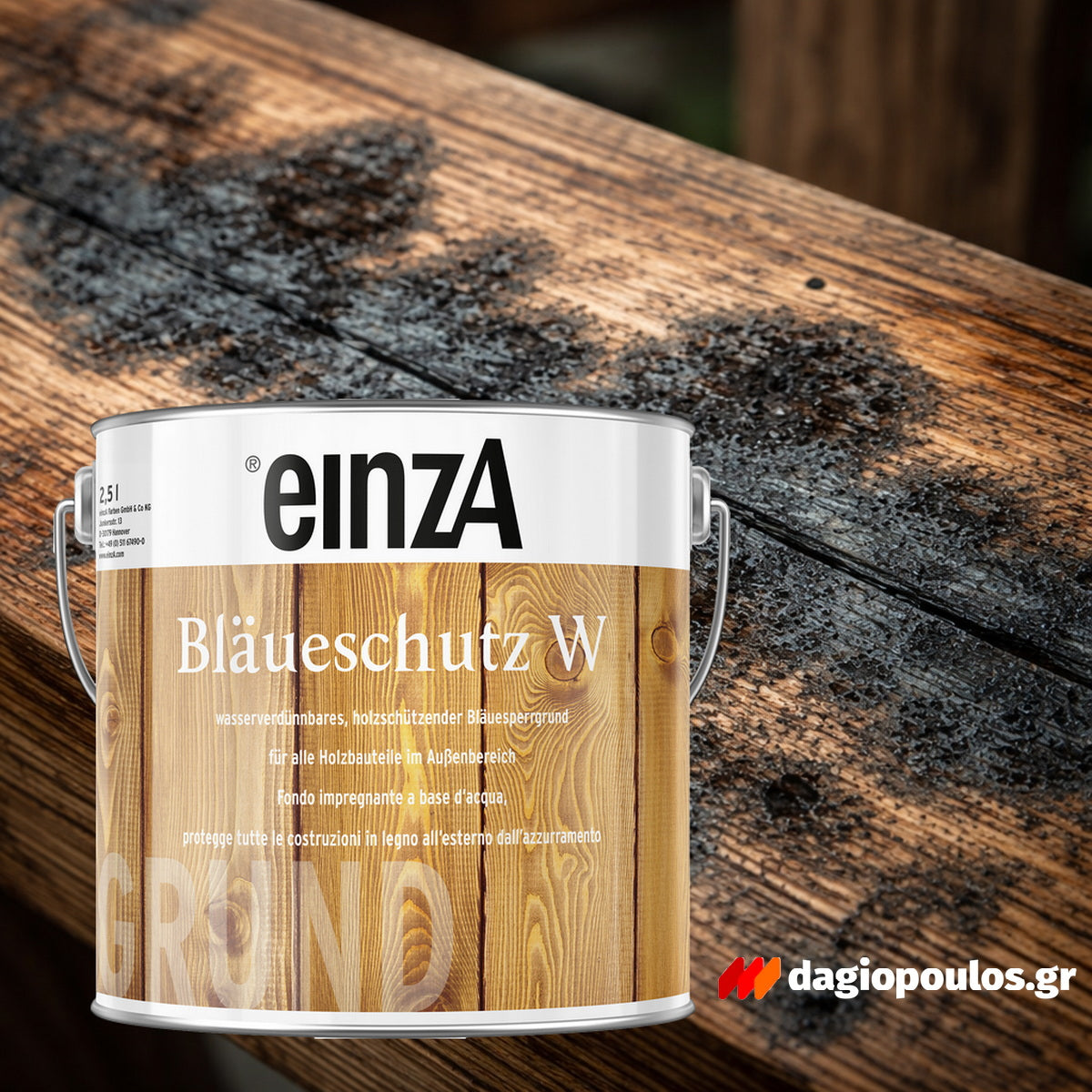 einzA Bläueschutz W Συντηρητικό Προστασίας Ξύλου Νερού Άχρωμο Ματ