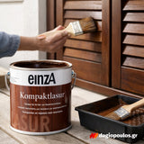 einzA Kompaktlasur Βερνίκι Εμποτισμού Προστασίας Ξύλου Διαλύτου ΚΑΡΥΔΙΑ ΣΚΟΥΡΑ (NUSSBAUM)