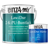 einzA LawiDur 2-K-PU-Buntlack Εποξειδικό Χρώμα Πολυουρεθάνης 2 Συστατικών Εξωτερικής &amp; Εσωτερικής Χρήσης ΛΕΥΚΟ ΓΥΑΛΙΣΤΕΡΟ