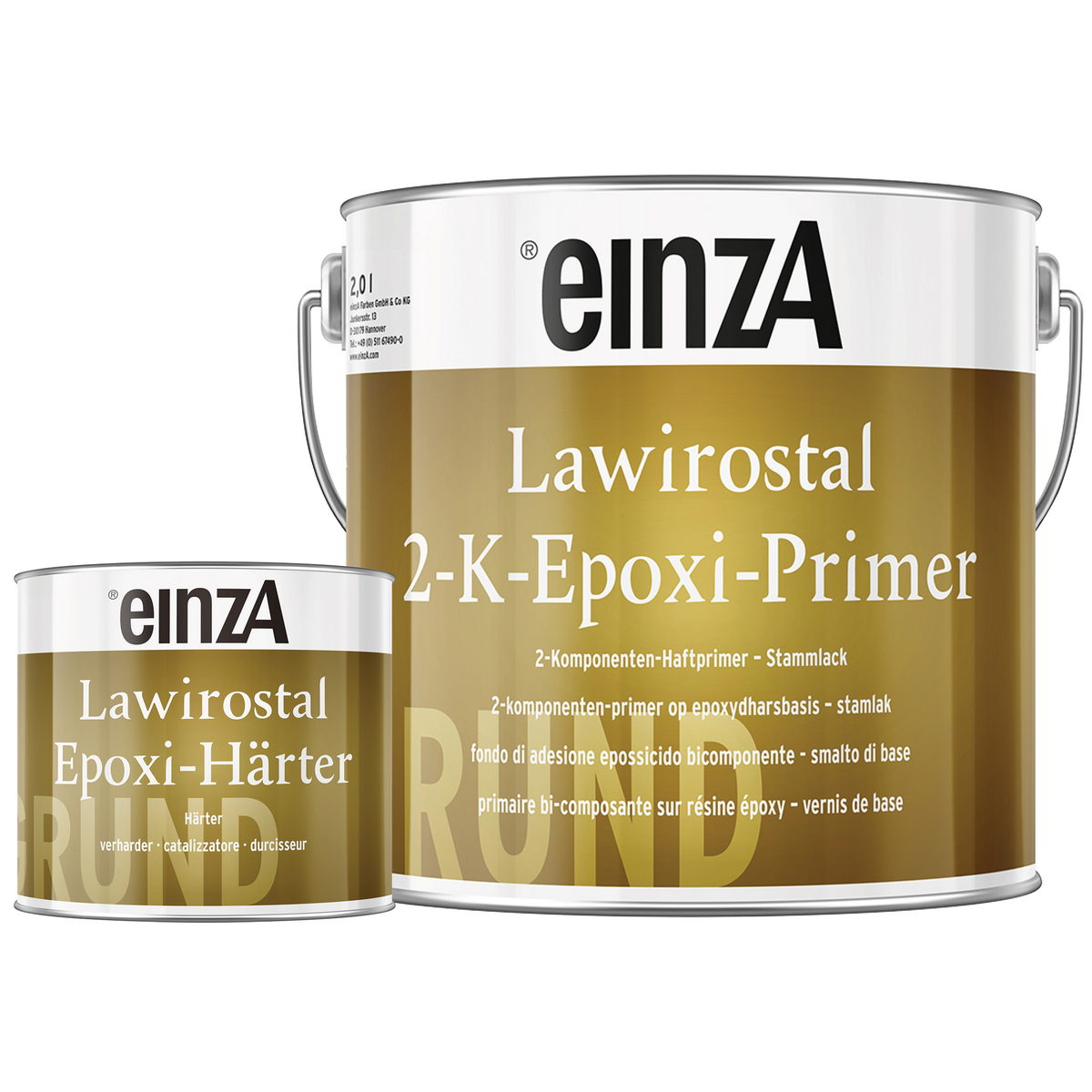 einzA Lawirostal 2-K-Epoxi-Primer Εποξειδικό Αστάρι 2 Συστ.Πολλαπλών Επιφανειών ΛΕΥΚΟ
