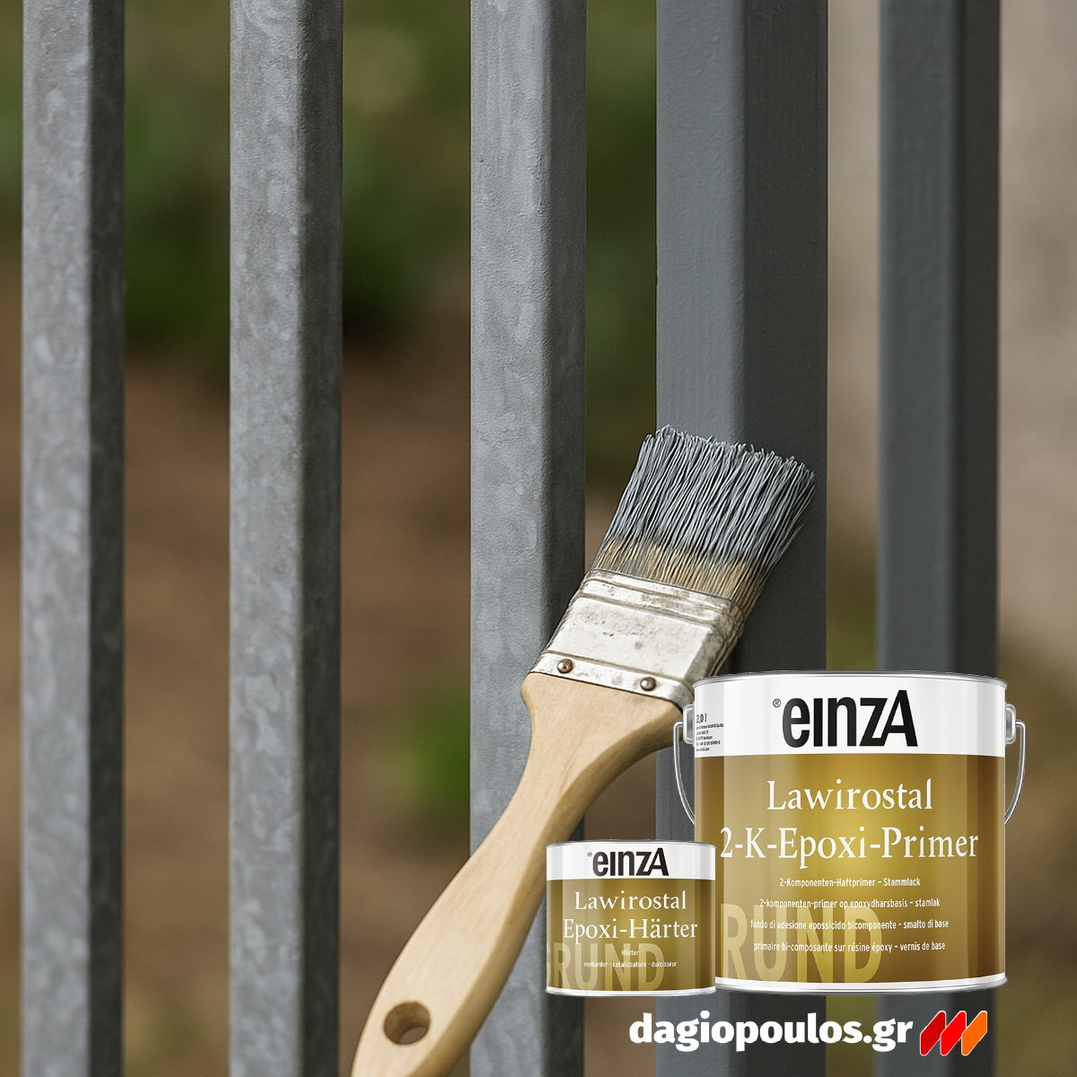 einzA Lawirostal 2-K-Epoxi-Primer Εποξειδικό Αστάρι 2 Συστ.Πολλαπλών Επιφανειών ΛΕΥΚΟ