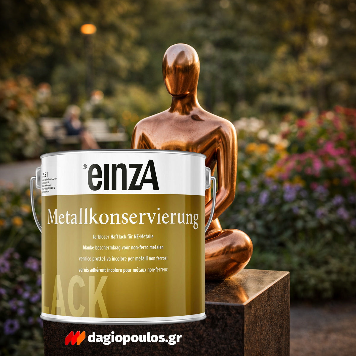 einzA Metallkonservierung Βερνίκι Προστασίας Μη Σιδηρούχων Μετάλλων Σατινέ