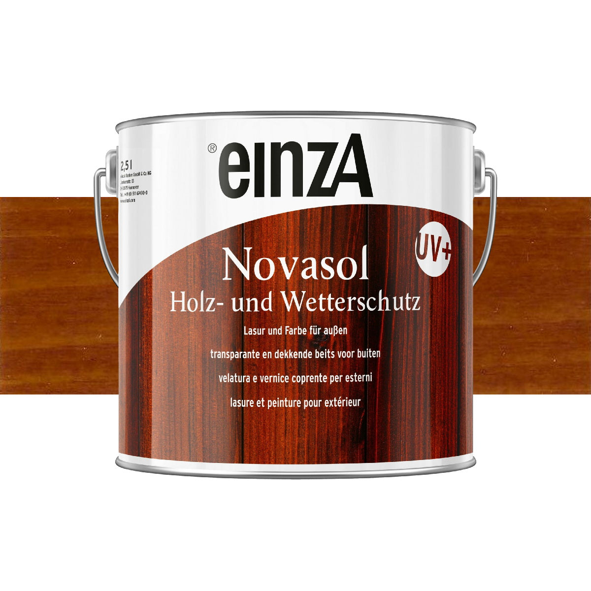 einzA Novasol Holz- und Wetterschutz Lasur Kastanie Βερνίκι - Λάδι Gel Εμποτισμού Ξύλου ΚΑΣΤΑΝΙΑ