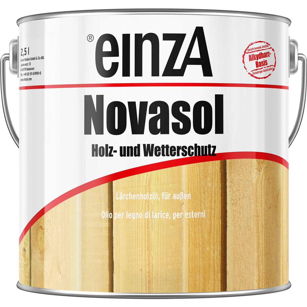 einzA Novasol Lärchenholzöl Βερνίκι - Λάδι Gel Εμποτισμού Ξύλου ΑΧΡΩΜΟ