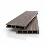 WPC Συνθετικό Δάπεδο DECK 80110 Dark Brown 25x146x3600mm Νέας Γενιάς