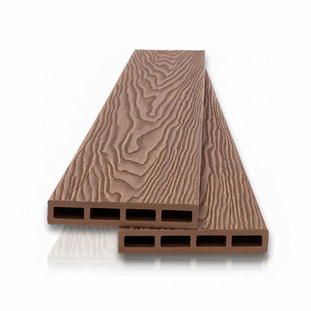 WPC Περίφραξης Νέας Γενιάς 3D Νερά Ξύλου 90155 Teak 120x20mm 3.6mtr