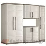 Keter Excellence Base XL Ντουλάπα Δίφυλλη Χαμηλή Με 2 Ράφια Μπεζ
