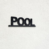 Πινακίδα Σήμανσης "Pool" Πισίνας Ξενοδοχείων 3mm ΜΑΥΡΟ