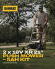 DeWalt DCMWP134W2-QW FLEXVOLT Χλοοκοπτική Μηχανή Γκαζόν Μπαταρίας 2x18V Li-Ion XR 2 Μπατ.8.0Ah - Φορτιστής